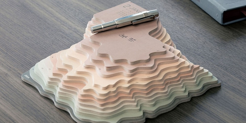 Illustration for article titled This Topographic Calendar Turns Your To-Do List Into an Actual Mountain
